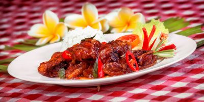 fried chicken garlic butter sweet sauce, ayam goreng bawang